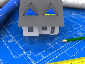 architectural blueprint house Model 3D