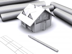 architectural blueprint house Model 3D