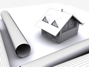 architectural blueprint house Model 3D