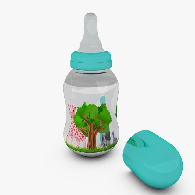 baby bottle 3D 模型 .c4d .max .obj .3ds .fbx .stl .blend 