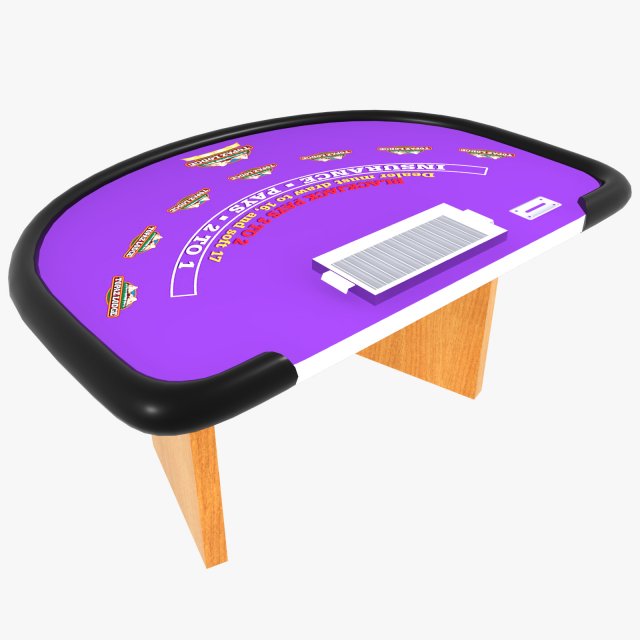 blackjack table 3D Model .c4d .max .obj .3ds .fbx .stl .blend 
