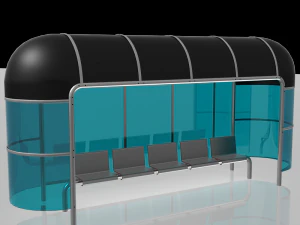 bus stop shelter 3D Model