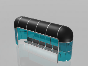 bus stop shelter Modèle 3D