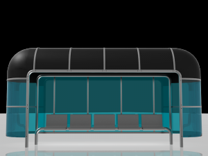 bus stop shelter Modèle 3D