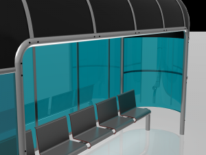 bus stop shelter Modèle 3D