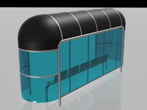 bus stop shelter 3D Model