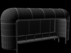 bus stop shelter Modèle 3D