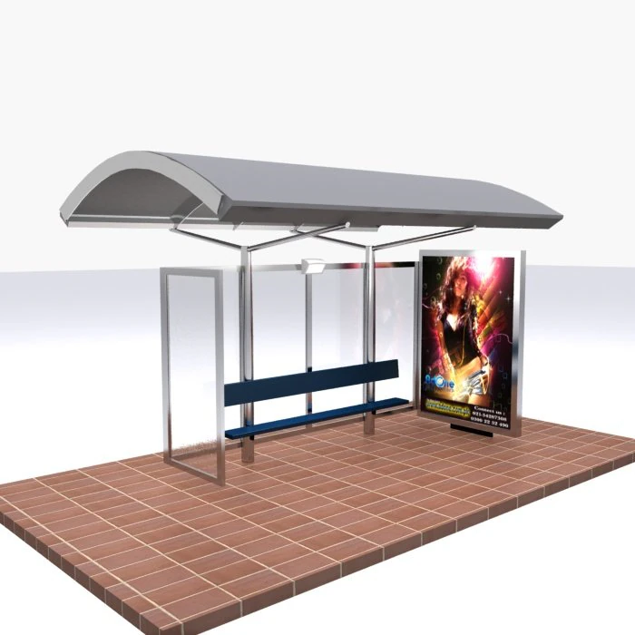 bus stop europe 3D Model .c4d .max .obj .3ds .fbx .stl .blend 