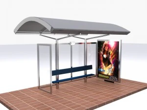 Bushaltestelle Europa 3D Modell