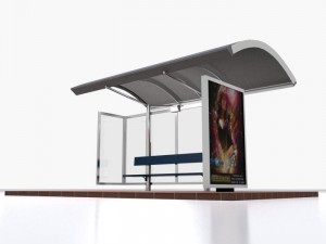bus stop europe 3D 모델