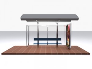 bus stop europe 3D 모델