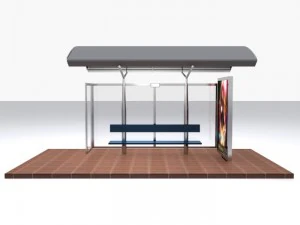 bus stop europe 3D Model