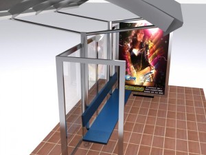 bus stop europe 3D 모델