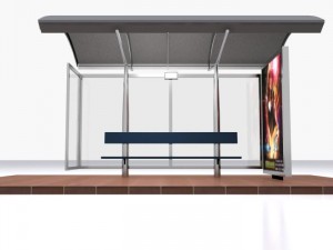bus stop europe 3D 모델