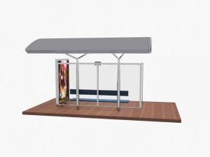 bus stop europe 3D Model