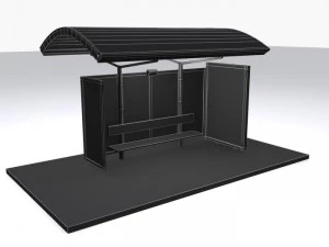 bus stop europe 3D Model