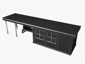 bus stop shelter food shop 3D Model