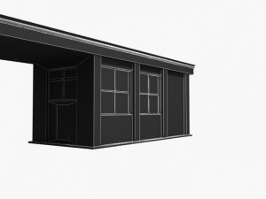 bus stop shelter food shop 3Dモデル