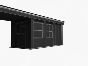 bus stop shelter food shop 3D Model