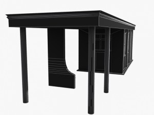 bus stop shelter food shop 3Dモデル