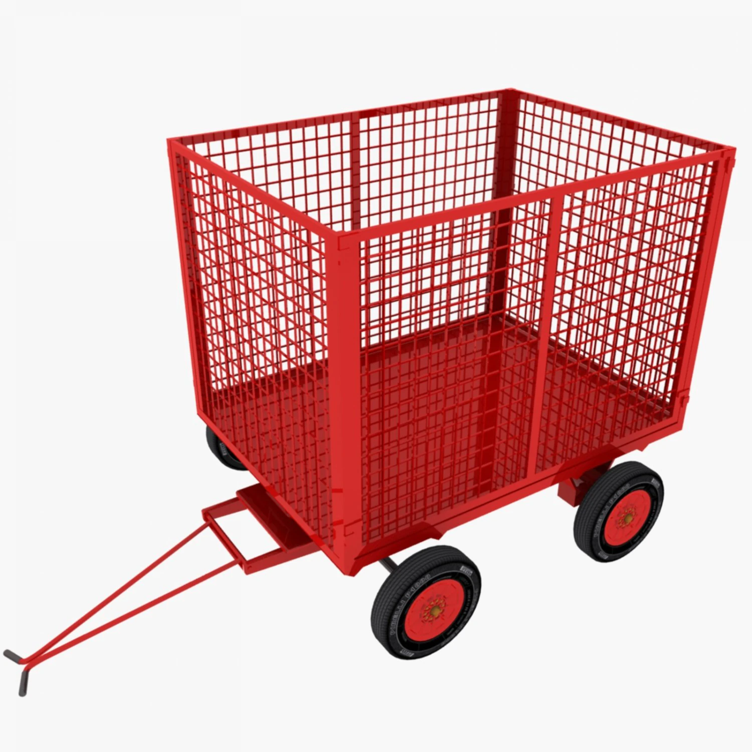 cage trailer 01 3D Model .c4d .max .obj .3ds .fbx .stl .blend 