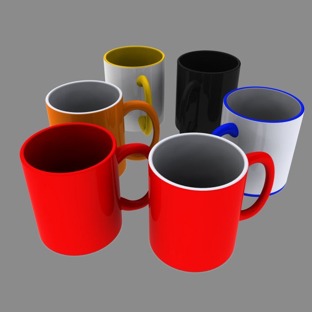 coffee mug Model 3D .c4d .max .obj .3ds .fbx .stl .blend 