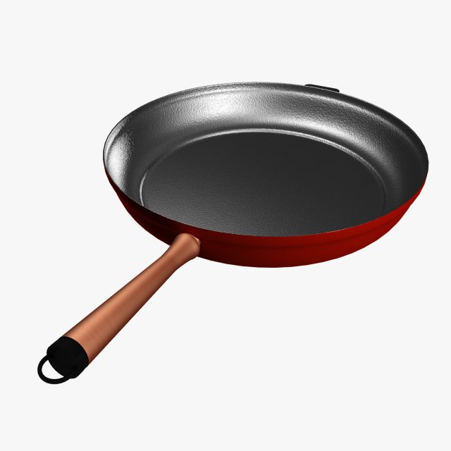 frying pan 3D Model .c4d .max .obj .3ds .fbx .stl .blend 