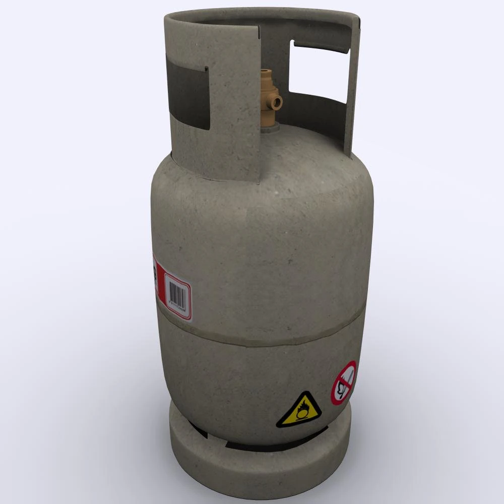 gas cylinder 03 3D Model .c4d .max .obj .3ds .fbx .stl .blend