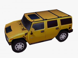 ハマーH2 4WD 3Dモデル