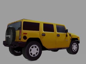 hummer h2 4wd Modello 3D
