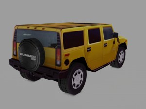 hummer h2 4wd Modello 3D