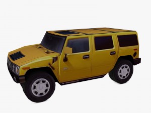 hummer h2 4wd Modello 3D
