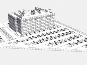 modern office building 525 almanor ave 3D Model