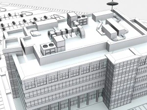modern office building 525 almanor ave 3D Model