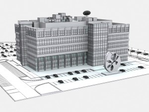 modern office building 525 almanor ave 3D Model