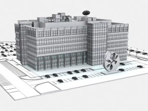 modern office building 525 almanor ave 3D Model