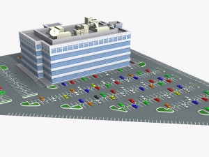 modern office building 525 almanor ave 3D Model