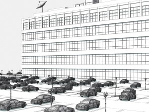 modern office building 525 almanor ave 3D Model