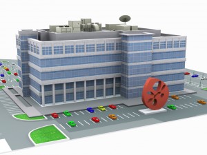 modern office building 525 almanor ave 3D Model
