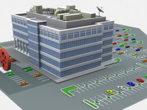 modern office building 525 almanor ave 3D Model