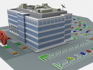 modern office building 525 almanor ave 3D Model