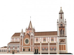 low poly roman catholic church 3D Модель