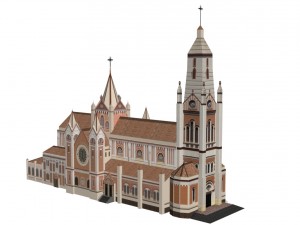 low poly roman catholic church 3D Модель