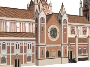 low poly roman catholic church 3D Модель