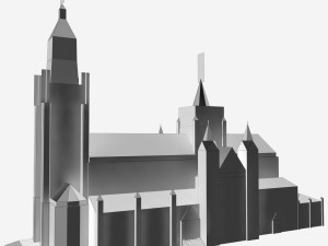 low poly roman catholic church 3D Модель