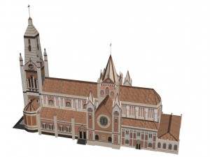 low poly roman catholic church 3D Модель
