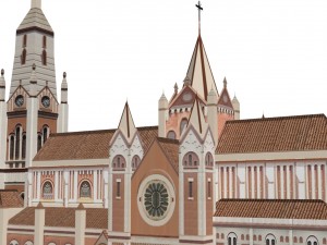 low poly roman catholic church 3D Модель