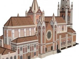 low poly roman catholic church 3D Модель