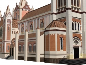 low poly roman catholic church 3D Модель