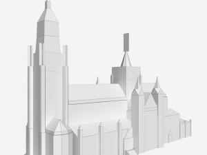 low poly roman catholic church 3D Модель